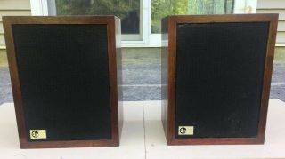 Vintage Epicure Epi M50 Audiophile Monitors Speakers Wood Cabinet