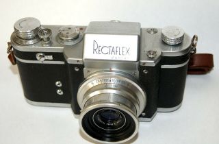 Rare Vintage Italian Rectaflex Junior SLR 35mm Camera,  Leather Strap 2