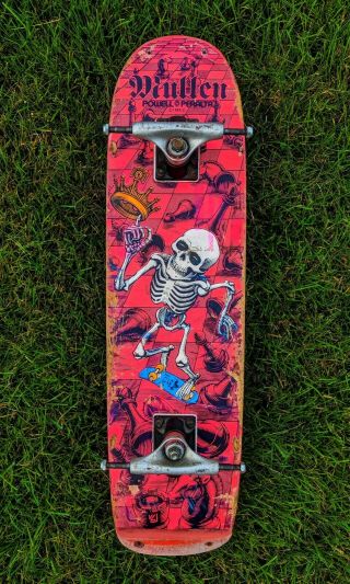 Vintage Pink Powell Peralta Skateboard Rodney Mullen Chess Skateboard Rare
