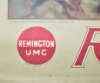 1919 Remington UMC Ammunition advertising poster (Grizzlybear destroying camp) 2
