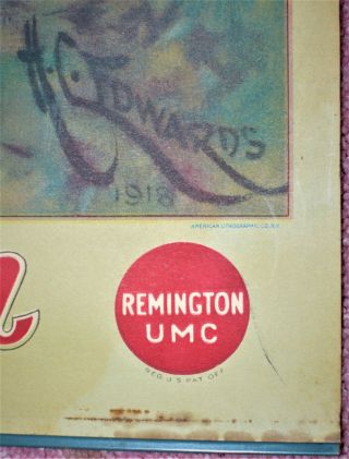 1919 Remington UMC Ammunition advertising poster (Grizzlybear destroying camp) 4