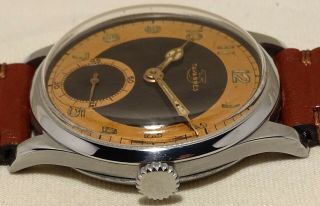 V.  Rare Vintage military Oversize Tavannes Watch Co two tone radium dial 5