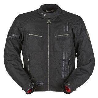 Furygan Serpico Black Moto Motorcycle Motorbike Vintage Style Jacket | All Sizes
