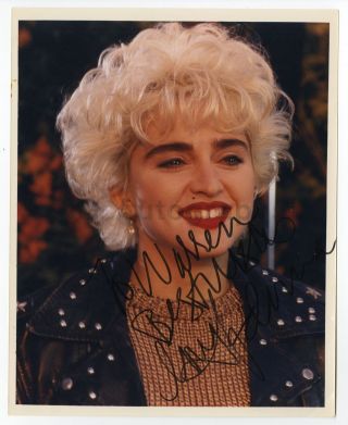 Madonna - Scarce Early Career Vintage Autographed & Inscribed 8x10