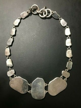 Heavy 100.  4 Grams Of Vintage Sterling Silver Necklace By Barse Jewelry,  Texas