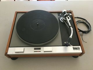 Vintage Thorens Td - 125 Mkii Turntable Record Player Belt Drive W/ Shure Sme 3009
