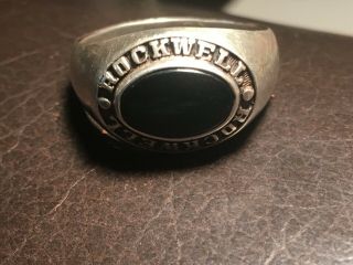Vintage Tiffany & Co.  Rockwell Sterling Silver Ring Rare Service Award Onyx