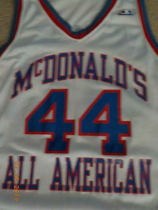 1992 John WALLACE Game McDONALDS ALL AMERICAN Jersey - PHOTO MATCHED - Rare 3