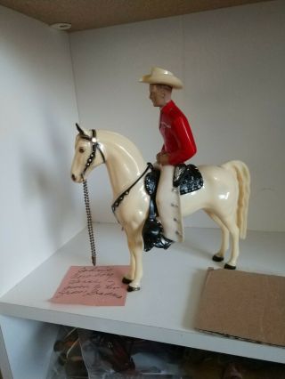 Wow Hartland Vintage Red/ White Cowboy Horse Hat Guns Rider Saddle.