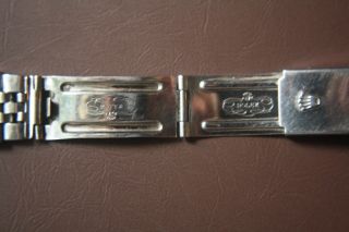 Vintage Rolex Early Stainless Steel 19mm Curve End Jubilee Wristwatch Bracelet