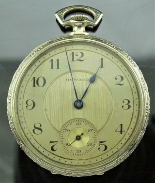 Fine Rare Art Deco E Howard 14k White Gold 17j Dress Pocket Watch Dated 1921 Nr