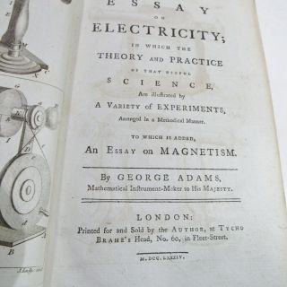 [BENJAMIN FRANKLIN]AN ESSAY ON ELECTRICITY/1773/RARE 1st Ed/6 foldouts/FINE LTHR 7