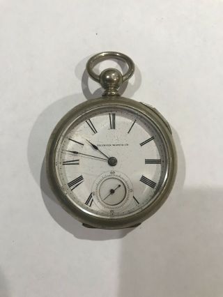 Rare 18s Illinois Marked Badger Kwks Antique American Pocket Watch