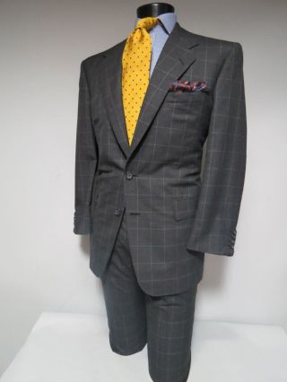 Rare Renshaw & Welch York Custom Bespoke Savile Row Tailoring Suit 44 R