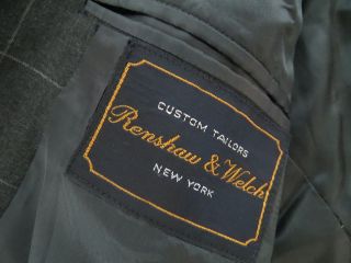 Rare Renshaw & Welch York Custom Bespoke Savile Row Tailoring suit 44 R 9