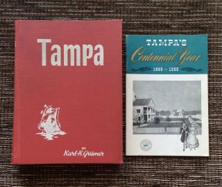 Rare 1st Edition Vintage 1950 Tampa: History Of Tampa Bay By Karl H.  Grismer