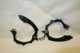 Vintage 1966 Ideal 2 - piece Batman Utility Belt,  intact with Batcuffs Bat Cuffs 10