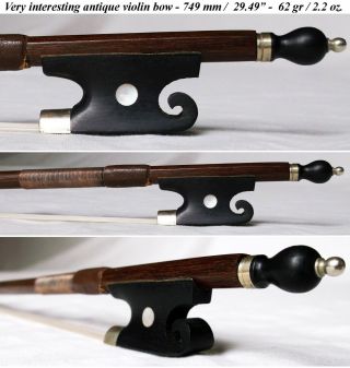 Fine Old French Master Violin Bow Rare Antique скрипка Geigenbogen Archet 1my18