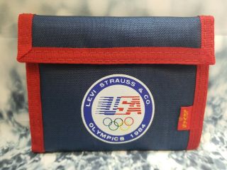 Levi Strauss And Co Vintage 1984 Los Angeles Olympics Wallet Blue Red White - 25
