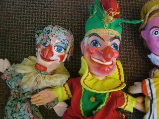 Vintage Punch & Judy Street Theatre,  Mostly Wooden Heads.  12 Characters,  More 10