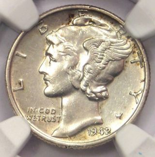 1942/1 Mercury Dime 10c - Certified Ngc Au Details - Rare Overdate Variety Coin