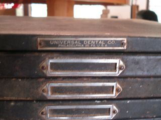 Vintage Metal Steel Medical Dental Cabinet 