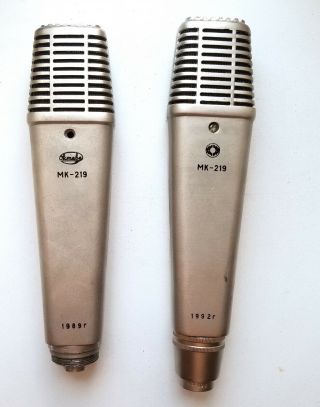 2 Vintage Rare Oktava Mk219 89/92 Microphones,  Capsule From 80s Neumann