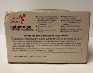 Vintage Sears Electronic Speed Control Cruise 28 - 20308 Still 7
