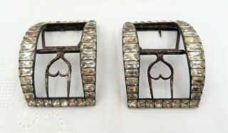 Rare 18th Century French Paste Shoe Buckles