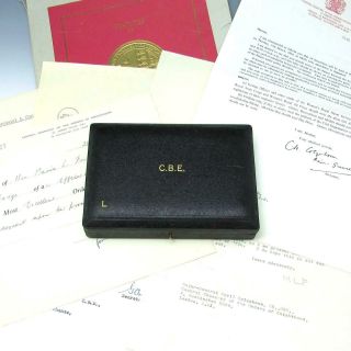 Vintage Order of the British Empire Commander CBE Medal w/ DOCS Garrard & Co Box 12