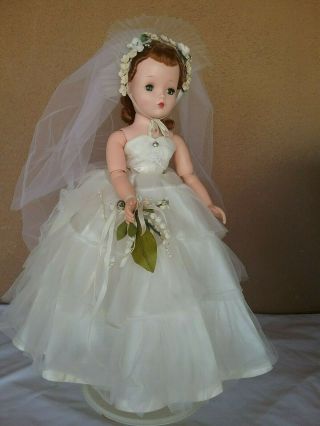 Madame Alexander 1950s Vintage 20 Or 21 " Cissy Fashion Doll Bride Wedding Bridal