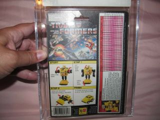 1985 Transformers Bumblebee vintage moc afa 70 TM first edition minispy 2