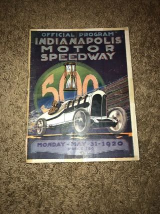 Indy 500 1920 Program Rare