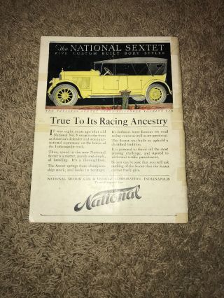 Indy 500 1920 Program RARE 2