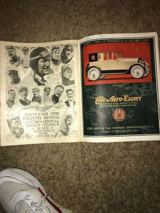 Indy 500 1920 Program RARE 5
