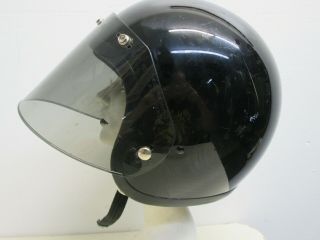 Vintage 1970 ' s Bell Magnum II Black Helmet sz 7.  5 - 60 cm Motorcycle Biker star 3