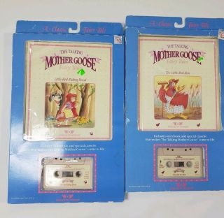 Vintage 1986 TALKING MOTHER GOOSE by Worlds of Wonder with 5 Books and Cassettes 2