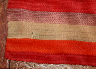 Antique 19th Century Striped Rio Grande Two - Panel Blanket 4 ' 4 ' X 6 ' 2 