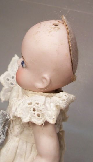 All Bisque 7 1/2 inch Antique Doll,  French? 3