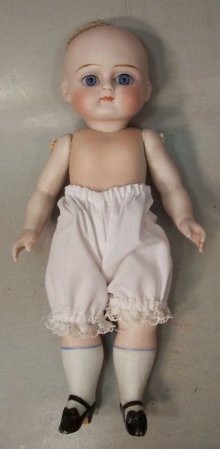 All Bisque 7 1/2 inch Antique Doll,  French? 5