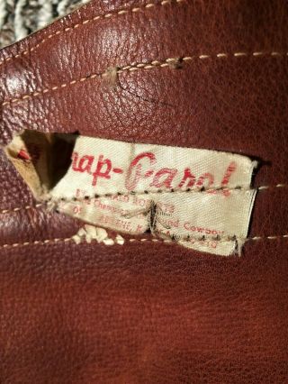 Chap - Parel Gerald Roberts Fringed Vintage Leather Chaps Large Adult Size 3