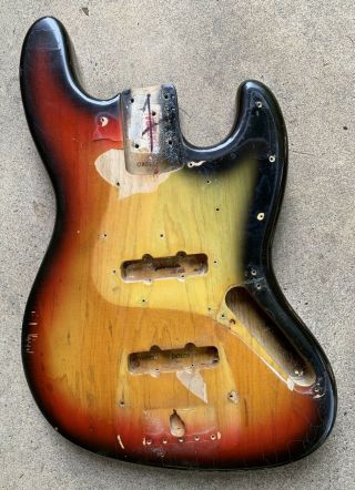 1972 Us Fender Jazz Bass Body Burst Finish Totally Rare