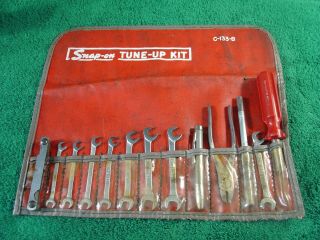 Vintage Snap On Tools No.  C - 133 - B Tune - Up Kit Tool Roll No.  5 Ignition Pliers Usa