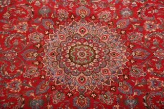 Vintage Traditional Floral One - of - Kind LARGE Red Rug Oriental Wool Carpet 10x13 4