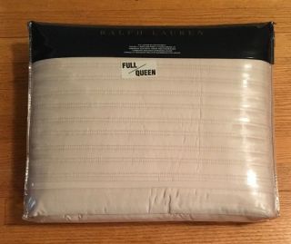 Nwt Ralph Lauren 1 Full/queen Quilted Coverlet Reed Vintage Silver Ctn Msrp $355