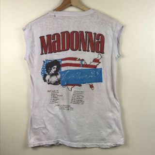 Madonna Vintage The Virgin Tour 1985 Concert Shirt Sleeveless Medium Very Rare 3