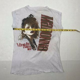 Madonna Vintage The Virgin Tour 1985 Concert Shirt Sleeveless Medium Very Rare 7