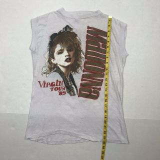 Madonna Vintage The Virgin Tour 1985 Concert Shirt Sleeveless Medium Very Rare 8