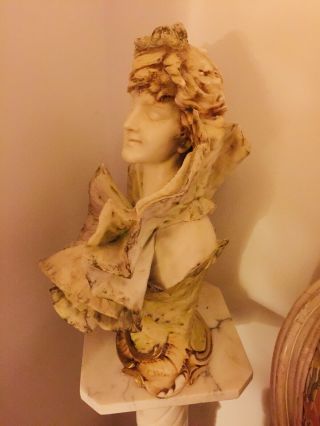 Early 20th Cent.  Porcelaine Teplitz Bust Of Woman By E.  Stellmacker One Of kin 5