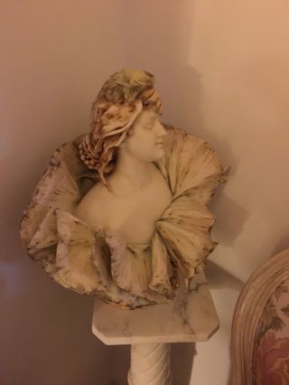 Early 20th Cent.  Porcelaine Teplitz Bust Of Woman By E.  Stellmacker One Of kin 7